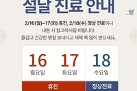 2026년 설 연휴 진료안내